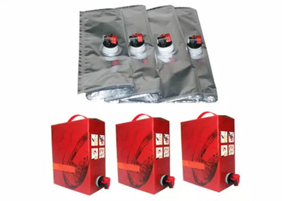 کیسه های 20 لیتری 12 لیتری دهانه مایع در جعبه با اسپری برای شراب نوشیدنی مایع آبمیوه آب