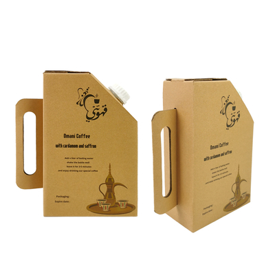 کیسه نوشیدنی 1L/2L/3L/5L با دسته یکبار مصرف، کیسه قهوه، کیسه BIB در جعبه، شراب با شیر، جعبه قهوه توزیع کننده