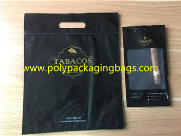 کیسه های هواساز سیگار بزرگ مشکی زیپ قابل بسته شدن مجدد برای باز و بسته کردن کیسه های مرطوب سیگار با ظرفیت بالا