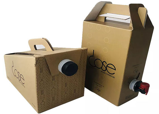 2 لیتر / 3 لیتر / 5 لیتر قهوه یکبار مصرف BIB کیسه در جعبه تلگراف با سوپاپ / اسپیگوت 200 220 میکرون