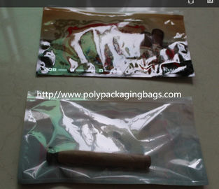 کیسه سیگار LDPE قهوه ای با قفل زیپ دار سر زیپ دار کیسه های مرطوب کننده سیگار با لغزنده