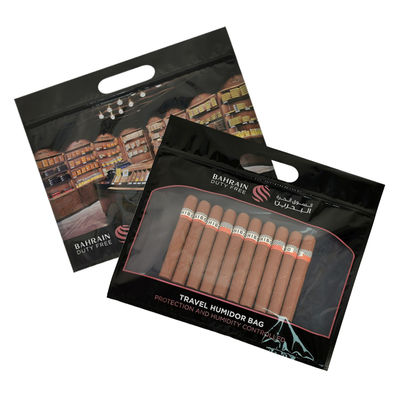 سفارشی سازی چاپ رطوبت کیسه های سیگار زیپ سیگار Humidor بسته بندی سفر رطوبت Humidifier کیسه