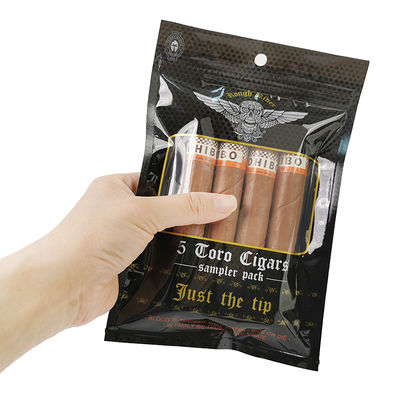 بسته های مسطح ضد رطوبت طراحی شده به صورت سفارشی چاپی و بسته بندی حرارتی از ورق آلومینیوم Mylar 3 Side Seal برای بسته های سیگار برگ تنباکو