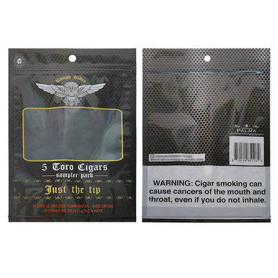 بسته های مسطح ضد رطوبت طراحی شده به صورت سفارشی چاپی و بسته بندی حرارتی از ورق آلومینیوم Mylar 3 Side Seal برای بسته های سیگار برگ تنباکو