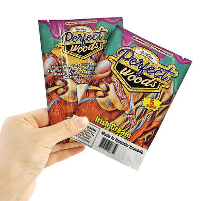 لوگو سفارشی فولیک مهر گرمایی کیسه مایلار رطوبت بسته بندی دخانیات سیپ پلاستیک Humidor سیگار کیسه های سیپلاک