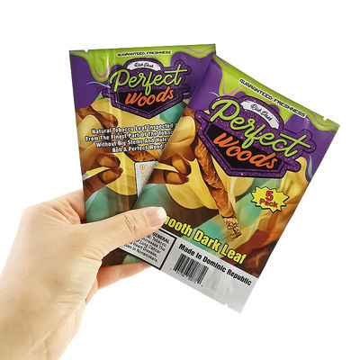 آرم سفارشی  فویل آب بندی حرارتی کیسه مایلار بسته بندی رطوبت دخانیات زیپ پلاستیکی هومیدور سیگار کیسه های زیپ دار سیگار کیسه های رطوبت