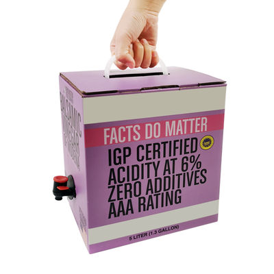 کیسه بسته‌بندی آبمیوه 5 لیتری شفاف آلومینیومی سفارشی، کیسه نوشیدنی، کیسه شراب در جعبه