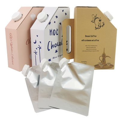 کیسهٔ پلاستیکی BIB در جعبه 1 لیتری قهوه داغ بسته‌بندی مایعات