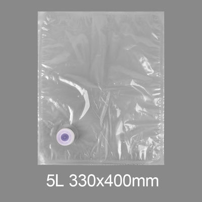 بسته بندی شفاف BIB 3l 5l 10l 20l کیسه پلاستیکی آب آشامیدنی آب شراب آبمیوه کیسه در جعبه توزیع کننده با شیر پروانه Vitop