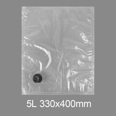 بسته بندی شفاف BIB 3l 5l 10l 20l کیسه پلاستیکی آب آشامیدنی آب شراب آبمیوه کیسه در جعبه توزیع کننده با شیر پروانه Vitop
