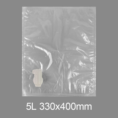 بسته بندی شفاف BIB 3l 5l 10l 20l کیسه پلاستیکی آب آشامیدنی آب شراب آبمیوه کیسه در جعبه توزیع کننده با شیر پروانه Vitop