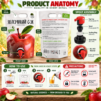 Oem Stand Up Pouch With Spout Customized Sizebag Type Leak Proof Packaging Designed For Food Grade Beverage And Chemical