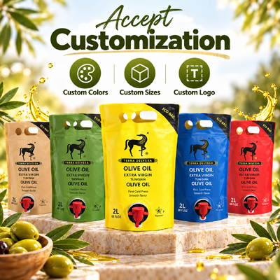 Stand Up Pouch With Spout Customized Thickness Free Sample Packaging For Liquid Food And Beverage Items