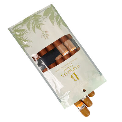 Cigar Moisturizing Plastic Zipper Bags Eco Friendly Leak Proof Resealable Cigar Packaging Bag Suitable for Cigar Preservation