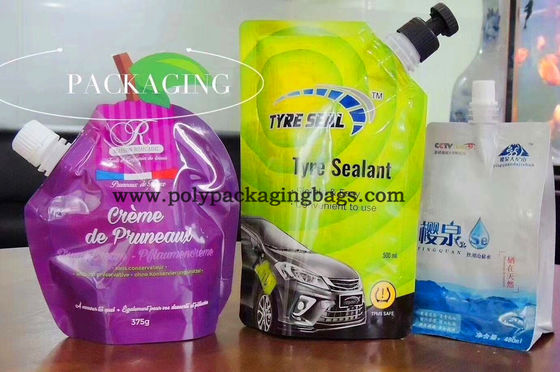 بسته بندی مایع 120 میکرون VMPET کیسه ایستاده با دهانه / کیسه های کیسه دهانه دار