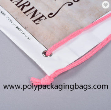 کیف کوله پشتی طناب دولایه PE CPE ورزشی در فضای باز کیف های پلاستیکی بند کشی