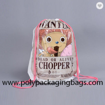 کیف کوله پشتی طناب دولایه PE CPE ورزشی در فضای باز کیف های پلاستیکی بند کشی