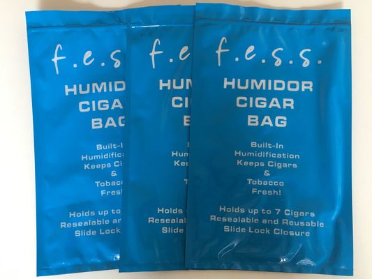 ظرفیت 4-6 Cigars Fresh Keeping Moisturizing Zipper Packaging Bag for Cigar Tabacco Humidity Bag with Zip Lock