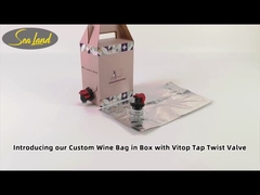 سفارشی بازیافتی 10L-20L بیب آلومینیوم ورق کیسه جعبه بسته بندی بسته بندی شراب پلاستیکی laminated s