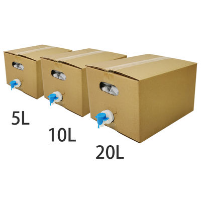5L 10L 20L کیسه در جعبه درجه مواد غذایی شفاف پلاستیکی آسپتیک آبجو شراب بسته بندی با کلاه شیر و ظرف کارتن BIB کیسه